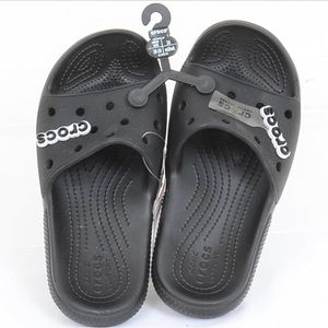 Crocs Classic Slide Black Charm Sandals NWT Women's 6